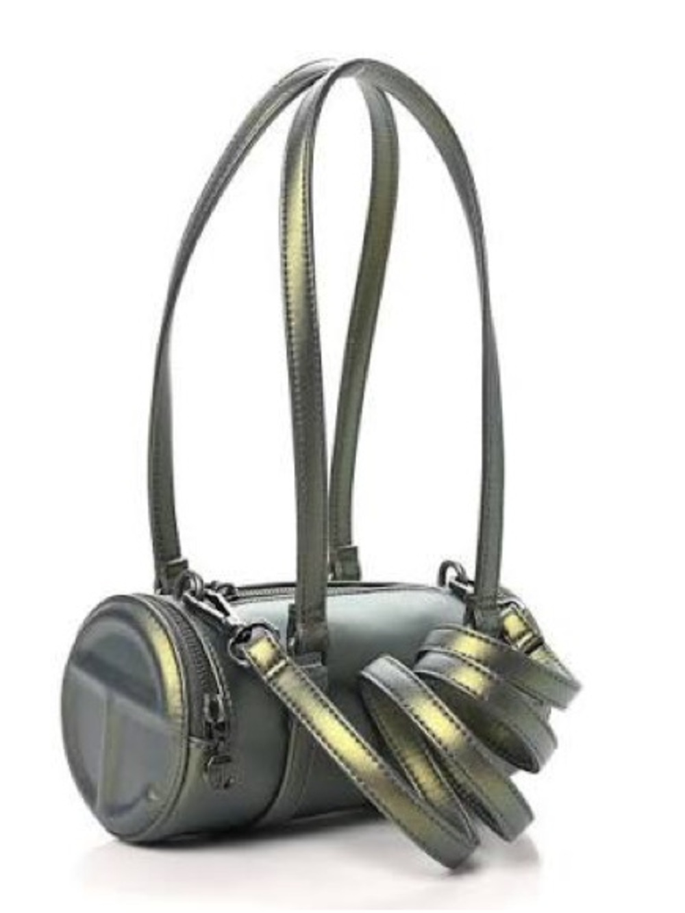 NWT Telfar small acid Metallic Olive Green Barrel duffle Bag rare!! Sold out